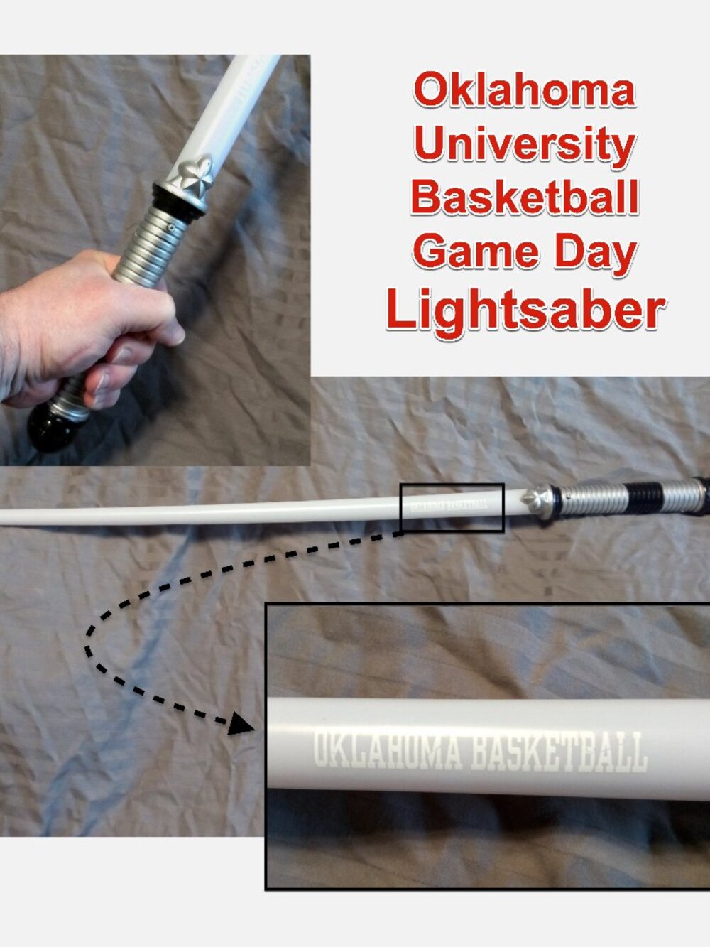 OU Sooners Lightsaber! Oklahoma University Basketball Game Day Collectible